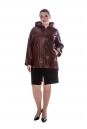 Женская кожаная куртка из натуральной кожи с капюшоном 8011605-2