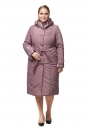 Женское пальто из текстиля с капюшоном, отделка искусственный мех 8012720-2