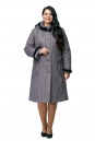 Женское пальто из текстиля с капюшоном, отделка норка 8015925-2