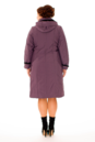 Женское пальто из текстиля с капюшоном, отделка норка 8015936-3