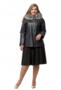Женская кожаная куртка из натуральной кожи с капюшоном, отделка блюфрост 8017325-4