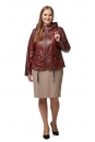 Женская кожаная куртка из натуральной кожи с капюшоном 8021008