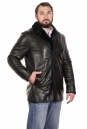 Мужская кожаная куртка из натуральной кожи на меху с воротником, отделка норка 8022673-3