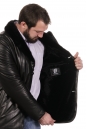 Мужская кожаная куртка из натуральной кожи на меху с воротником, отделка норка 8022673-6